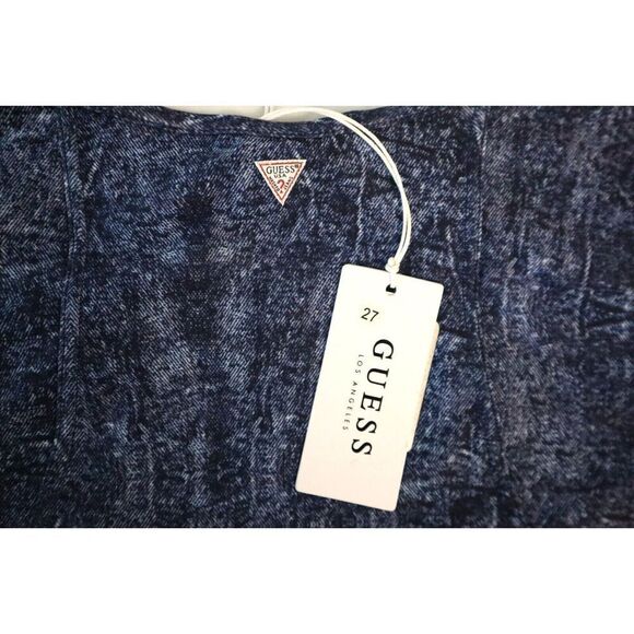 Guess E82J18-MC009 Women's Sz L Blue Denim Halter Side Lace-Up 1-Piece Swimsuit - Picture 4 of 11